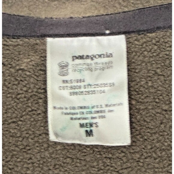 Patagonia Stretch Velocity 1/4 Zip Fleece Pullover Men Sz Medium Army Green EUC - Picture 3 of 4